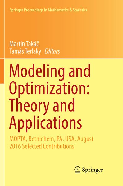 Produktbild: Modeling and Optimization: Theory and Applications