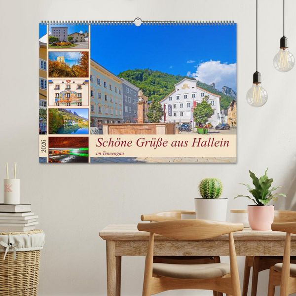 Produktbild: Sch&ouml;ne Gr&uuml;&szlig;e aus Hallein (Wandkalender 2026 DIN A2 quer), CALVENDO Monatskalender
