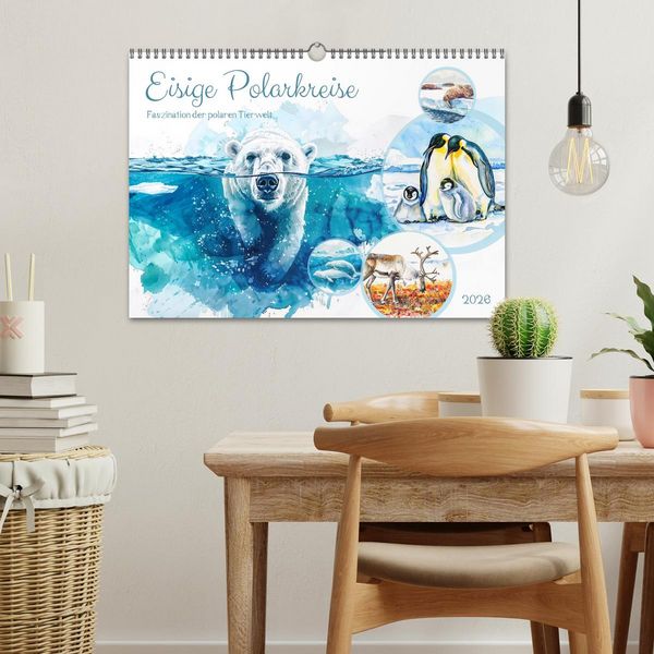 Produktbild: Eisige Polarkreise - Faszination der polaren Tierwelt (Wandkalender 2026 DIN A3 quer), CALVENDO Monatskalender