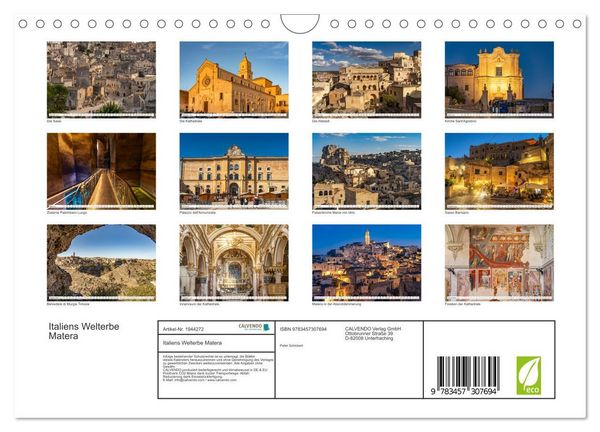 Produktbild: Italiens Welterbe Matera (Wandkalender 2026 DIN A4 quer), CALVENDO Monatskalender