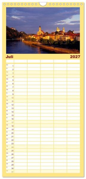Produktbild: Familienplaner 2027 - Bayerischer Wald mit 5 Spalten (Wandkalender, 21 x 45 cm) CALVENDO