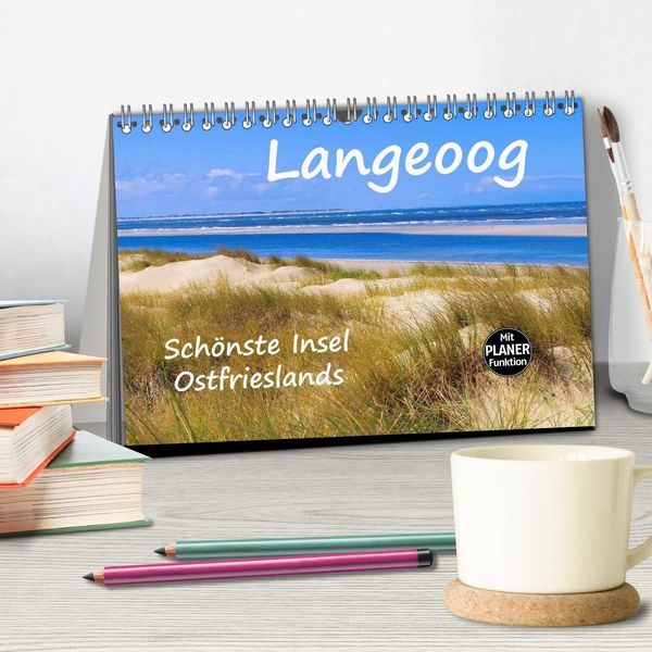Produktbild: Langeoog - Sch&ouml;nste Insel Ostfrieslands (Tischkalender 2026 DIN A5 quer), CALVENDO Monatskalender