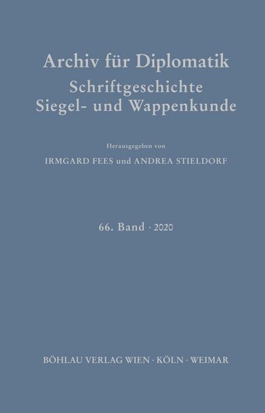 Produktbild: Archiv f&uuml;r Diplomatik, Schriftgeschichte, Siegel- und Wappenkunde