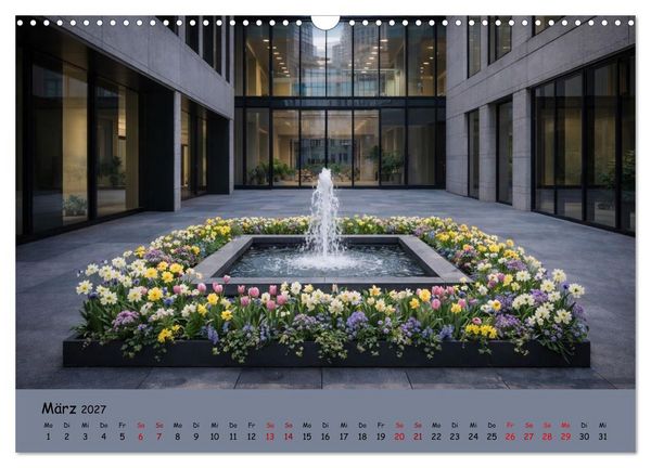 Produktbild: Urbane Oasen - Wo die Stadt aufblüht (Wandkalender 2027 DIN A3 quer), CALVENDO Monatskalender