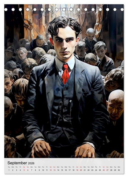 Produktbild: Novel Canvas (Desk Calendar 2026 DIN A5 portrait), CALVENDO 12 Month DeskCalendar