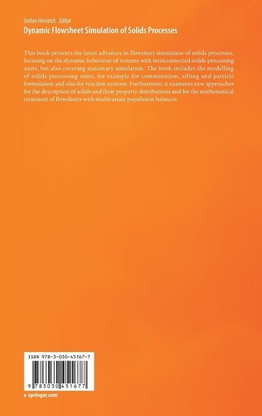 Produktbild: Dynamic Flowsheet Simulation of Solids Processes