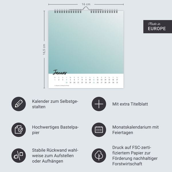 Produktbild: Kreativkalender zum Aufstellen Design 2026
