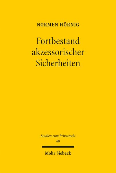 Produktbild: Fortbestand akzessorischer Sicherheiten