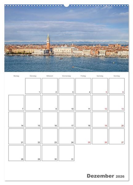Produktbild: Italiens Sch&ouml;nheit - Terminplaner (hochwertiger Premium Wandkalender 2026 DIN A2 hoch), Kunstdruck in Hochglanz