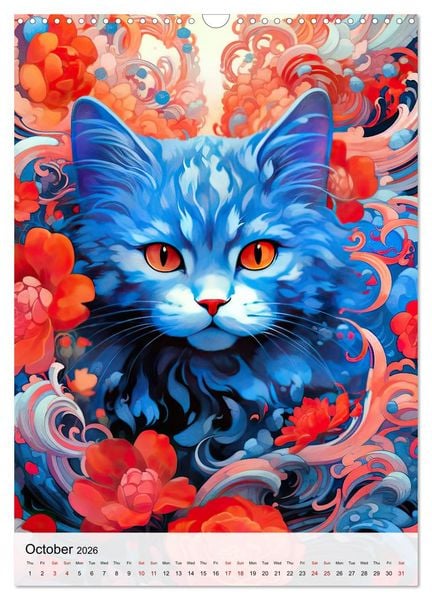 Produktbild: Feline Zen (Wall Calendar 2026 DIN A3 portrait), CALVENDO 12 Month Wall Calendar