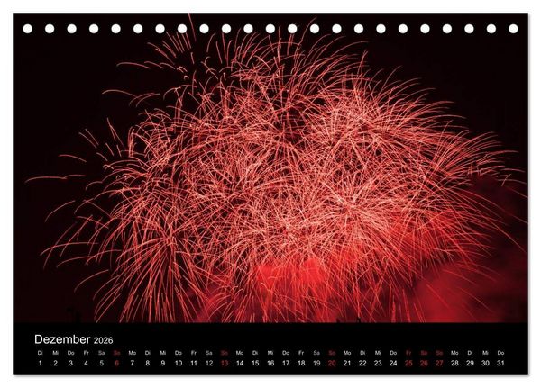 Produktbild: Feuerwerk (Tischkalender 2026 DIN A5 quer), CALVENDO Monatskalender