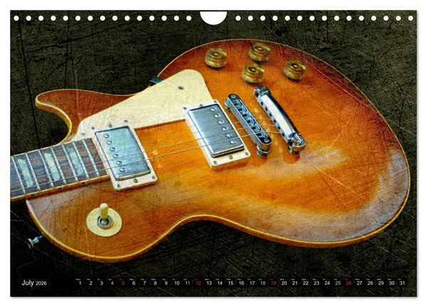 Produktbild: GUITARS Vintage Style (Wall Calendar 2026 DIN A4 landscape), CALVENDO 12 Month Wall Calendar