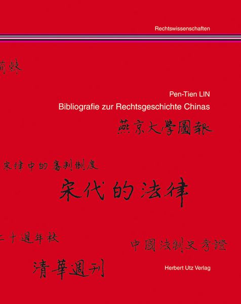 Produktbild: Bibliografie zur Rechtsgeschichte Chinas