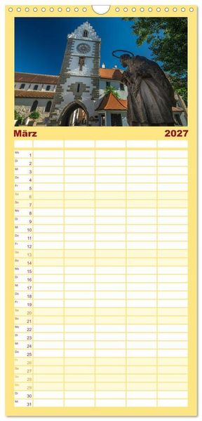 Produktbild: Familienplaner 2027 - &Uuml;berlingen am sch&ouml;nen Bodensee mit 5 Spalten (Wandkalender, 21 x 45 cm) CALVENDO