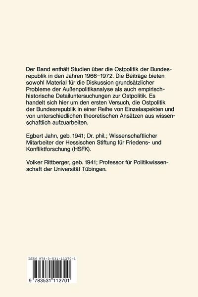 Produktbild: Die Ostpolitik der BRD