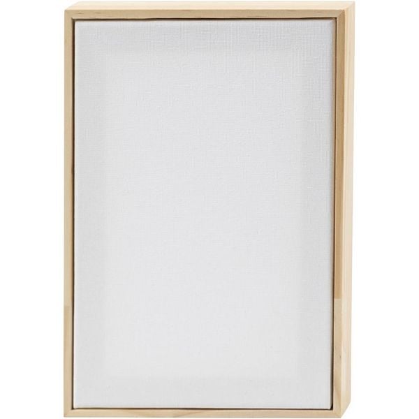 Produktbild: Creativ Company Gespannte Leinwand mit Rahmen, Gr&ouml;&szlig;e 15,8x23,8 cm, 280 g, Wei&szlig;, 1 Stk