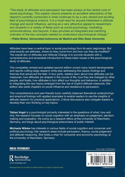 Produktbild: Attitudes and Attitude Change