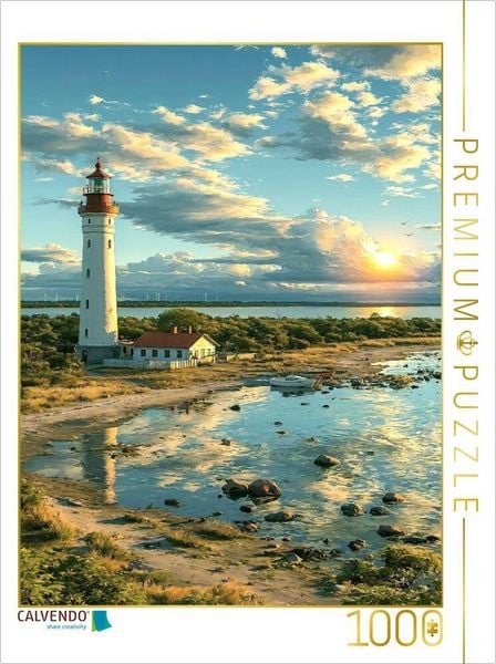 CALVENDO Puzzle Lichtturm auf Öland | 1000 Teile Lege-Größe 64x48cm Foto-Puzzle für glückliche Stunden