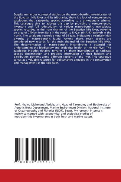 Produktbild: Macro-Benthic Invertebrates in the main channel of Egyptian Nile River