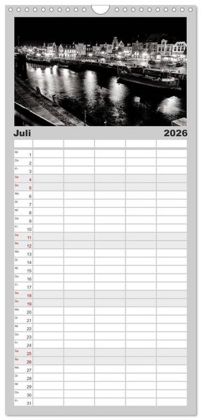 Produktbild: Familienplaner 2026 - Ein Blick auf Husum mit 5 Spalten (Wandkalender, 21 x 45 cm) CALVENDO