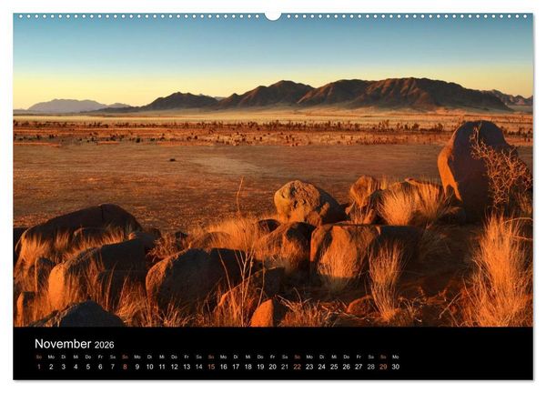 Produktbild: Namibia: Ein Traum von sanftem Licht und unendlicher Weite (hochwertiger Premium Wandkalender 2026 DIN A2 quer), Kunstdruck in Hochglanz