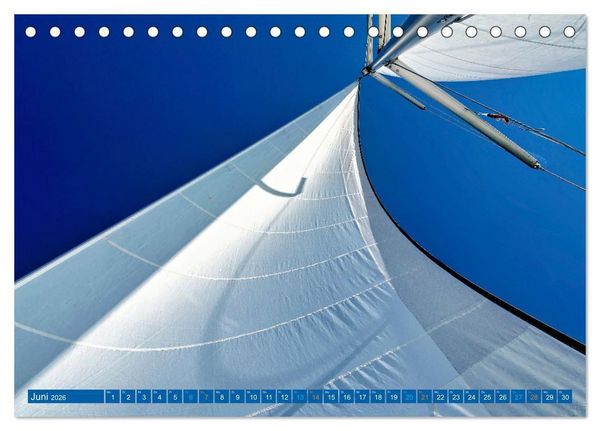 Produktbild: SEGELN - unterwegs mit dem Wind (Tischkalender 2026 DIN A5 quer), CALVENDO Monatskalender