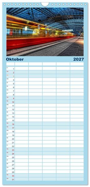 Produktbild: Familienplaner 2027 - Berlin mit 5 Spalten (Wandkalender, 21 x 45 cm) CALVENDO