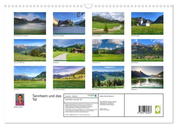 Produktbild: Tannheim und das Tal (Wandkalender 2026 DIN A3 quer), CALVENDO Monatskalender