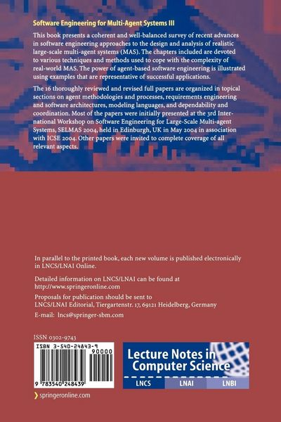 Produktbild: Software Engineering for Multi-Agent Systems III