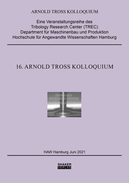 Produktbild: 16. Arnold Tross Kolloquium