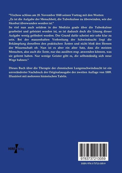 Produktbild: Die Therapie der chronischen Lungenschwindsucht