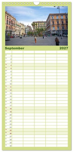 Produktbild: Familienplaner 2027 - Wundersch&ouml;nes Neapel - Bella Napoli mit 5 Spalten (Wandkalender, 21 x 45 cm) CALVENDO