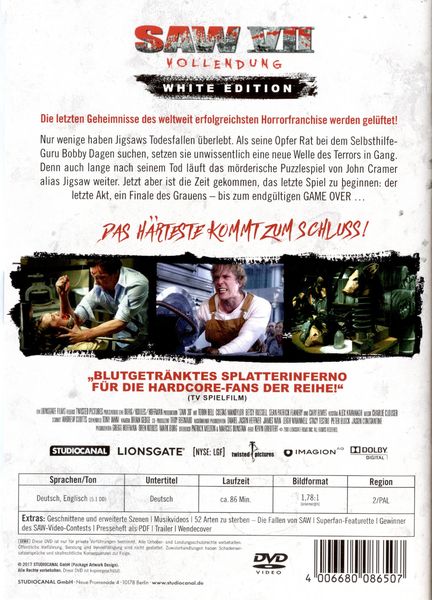 Produktbild: Saw VII - Vollendung - White Edition