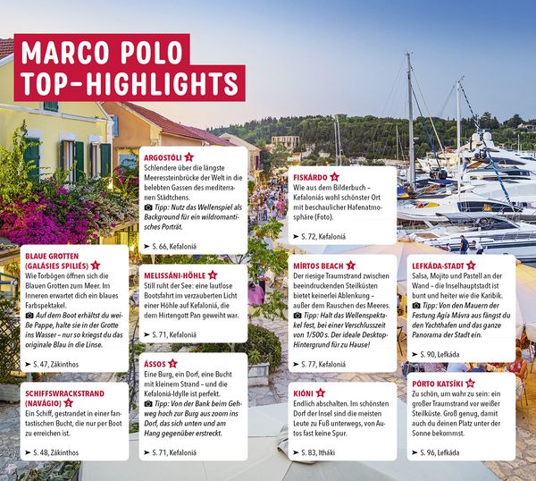 Produktbild: MARCO POLO Reisef&uuml;hrer Z&aacute;kinthos, Ith&aacute;ki, Kefalloni&aacute;, L&eacute;fkas