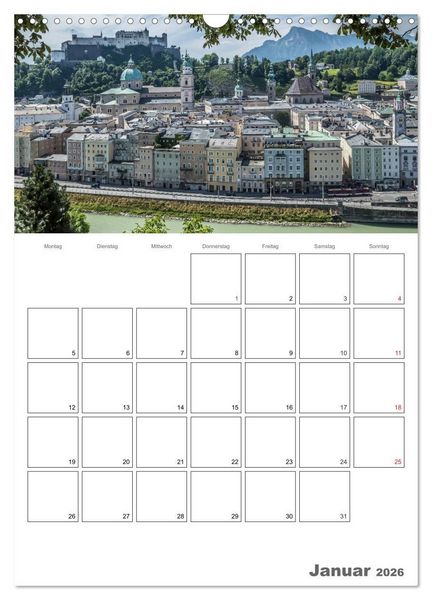 Produktbild: Bezauberndes SALZBURG / Terminplaner (Wandkalender 2026 DIN A3 hoch), CALVENDO Monatskalender