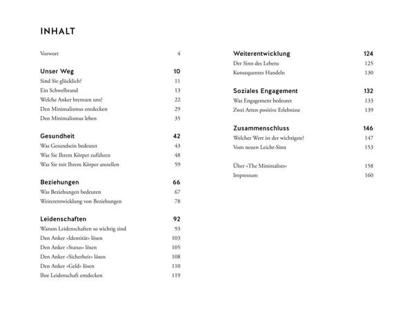 Produktbild: Minimalismus