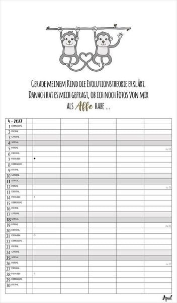 Produktbild: Visual Words Familienplaner 2027