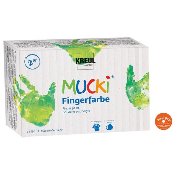 MUCKI Fingerfarbe 6er Set 150 ml