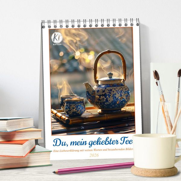 Produktbild: Du, mein geliebter Tee (Tischkalender 2026 DIN A5 hoch), CALVENDO Monatskalender