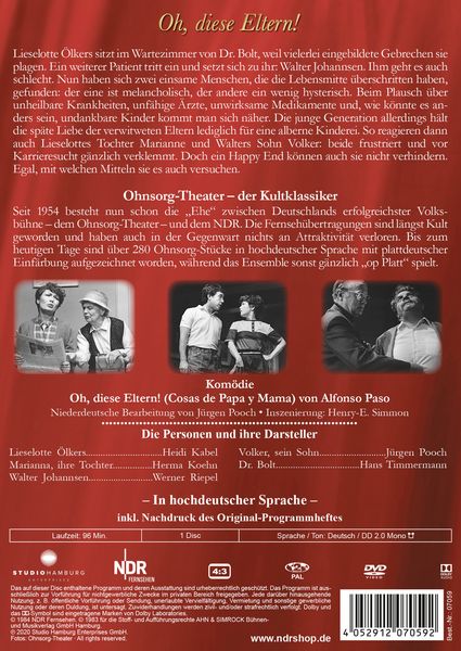 Produktbild: Ohnsorg-Theater Klassiker - Oh, diese Eltern!