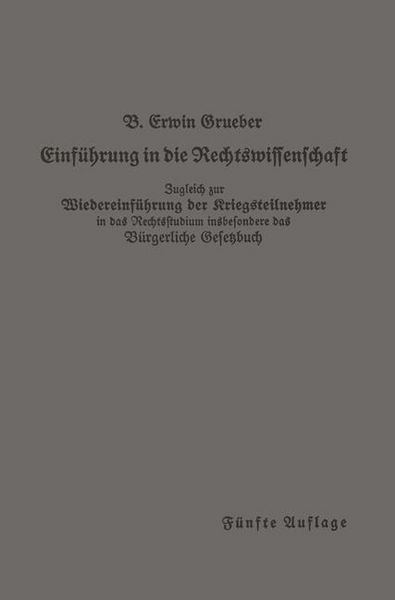 Produktbild: Einf&uuml;hrung in die Rechtswissenschaft