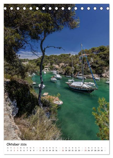 Produktbild: Mallorca - wild und romantisch (Tischkalender 2026 DIN A5 hoch), CALVENDO Monatskalender