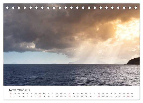 Produktbild: Liparische Inseln - Vulkane im Mittelmeer (Tischkalender 2026 DIN A5 quer), CALVENDO Monatskalender