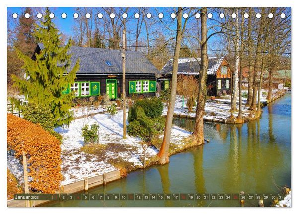 Produktbild: Spreewald - Malerische Kulturlandschaft in Brandenburg (Tischkalender 2026 DIN A5 quer), CALVENDO Monatskalender