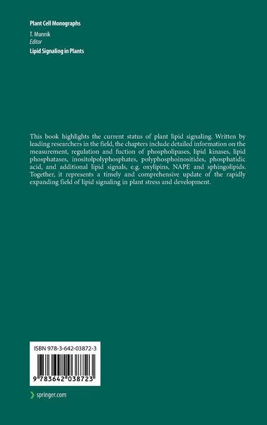Produktbild: Lipid Signaling in Plants