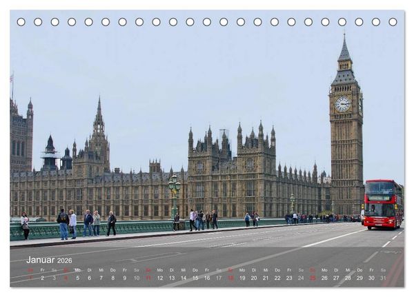 Produktbild: London (Tischkalender 2026 DIN A5 quer), CALVENDO Monatskalender