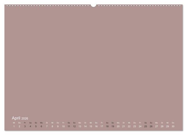 Produktbild: DIY Bastel-Kalender -Erdige Pastell Farben- Zum Selbstgestalten (Wandkalender 2026 DIN A2 quer), CALVENDO Monatskalender