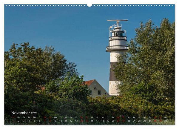 Produktbild: Die sch&ouml;nsten Leuchtt&uuml;rme - Deutsche Ostsee (Wandkalender 2026 DIN A2 quer), CALVENDO Monatskalender