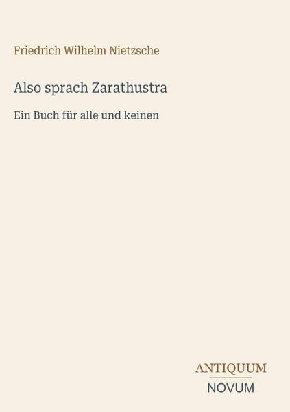 Produktbild: Also sprach Zarathustra
