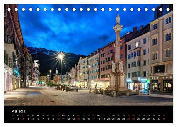 Produktbild: Innsbruck - Capital of the Alps (Tischkalender 2026 DIN A5 quer), CALVENDO Monatskalender